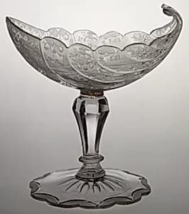 "Gondola" sweetmeat glass by Unknown Artist