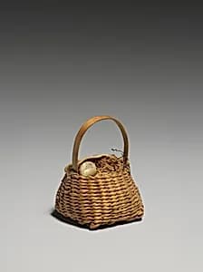 Handled basket with fruit by Unknown Artist