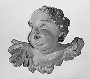 Head of a cherub by Unknown Artist