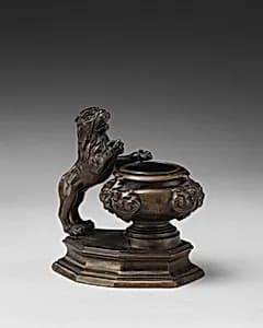 Inkwell with a rampant lion by Unknown Artist