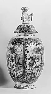 Jar with cover (part of a garniture) by Unknown Artist