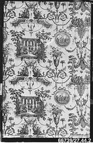 "Marriage of Figaro" by Oberkampf Manufactory|Jean-Baptiste Huet I