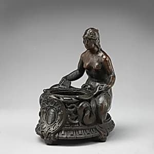 Mermaid with ink pot by Unknown Artist