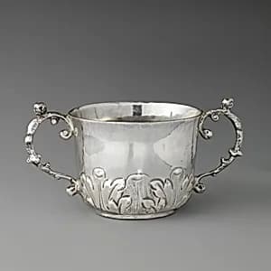 Miniature child's caudle cup by S H