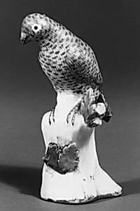 Miniature figure of a parakeet by Meissen Manufactory