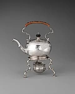 Miniature kettle and stand by John Le Sage
