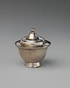 Miniature sugar bowl with cover by David Clayton