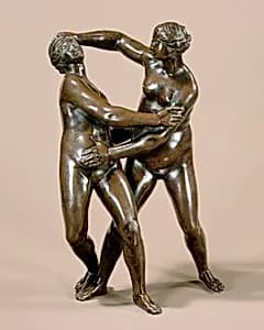 Nude Women Wrestling by Leonhard Kern
