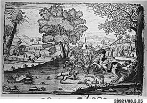 Ostrich Hunt ("Africa") by Leonardus Quesi