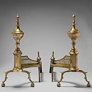 Pair of andirons by Unknown Artist