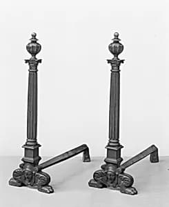 Pair of andirons by Pere Jean-Antoine Ducerceau