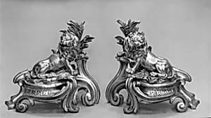 Pair of andirons by Unknown Artist