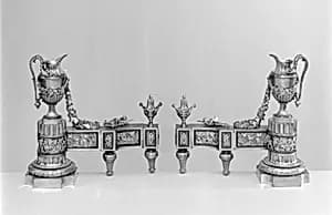 Pair of andirons by Unknown Artist