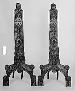 Pair of andirons by Unknown Artist