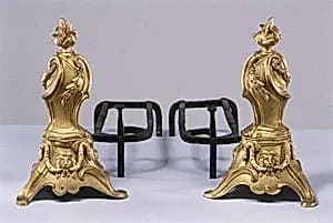 Pair of andirons by Unknown Artist
