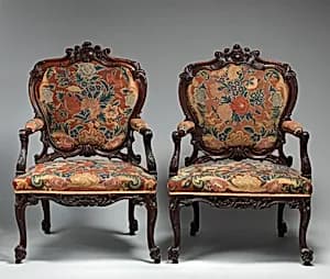 Pair of armchairs by Unknown Artist