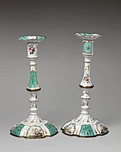 Pair of candlesticks by Robert Sayer