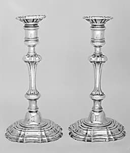 Pair of candlesticks by Bartholomew Stokes