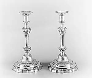 Pair of candlesticks by Alexis III Loir