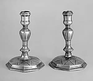 Pair of candlesticks by Thomas Folkingham