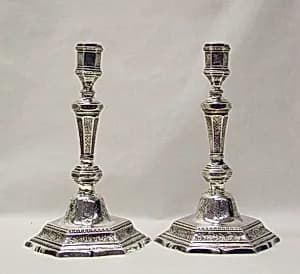 Pair of candlesticks by Claude Roysard