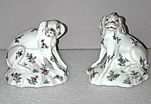 Pair of dogs by Mennecy