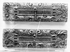 Pair of drawer fronts by Unknown Artist