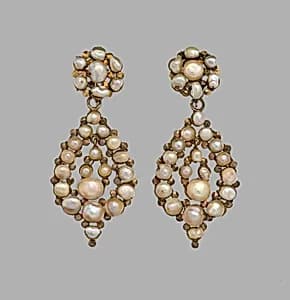 Pair of earrings by Unknown Artist