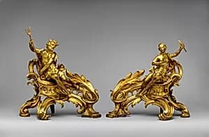 Pair of firedogs (chenets) by Unknown Artist