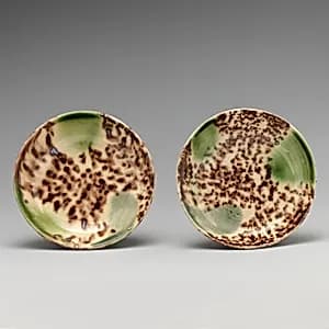 Pair of miniature dishes by Whieldon type