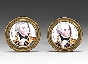 Pair of mirror knobs by Daniel Orme