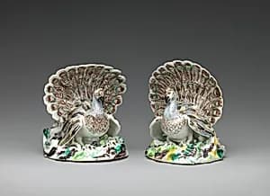 Pair of peacocks by Villeroy