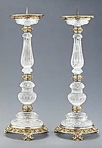 Pair of pricket candlesticks by Reinhold Vasters