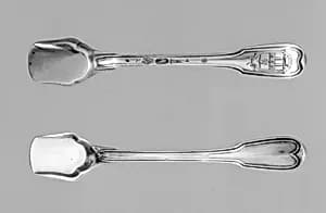 Pair of salt spoons by Unknown Artist