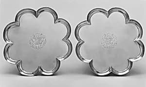 Pair of salvers by Simon Pantin II