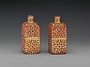 Pair of scent flasks by Unknown Artist