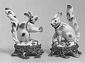 Pair of squirrels by Johann Joachim Kändler|Meissen Manufactory