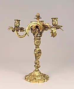 Pair of three-light candelabra by Unknown Artist
