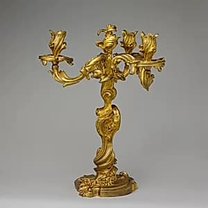 Pair of three-light candelabra by Unknown Artist