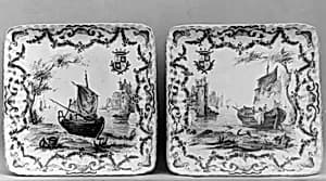 Pair of trays by Unknown Artist