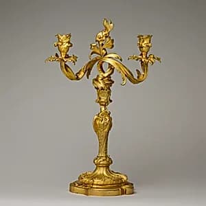 Pair of two-light candelabra by Unknown Artist