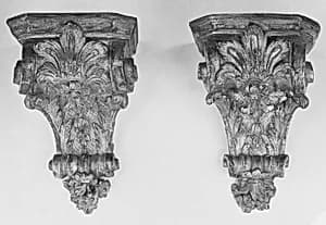 Pair of wall brackets by Unknown Artist