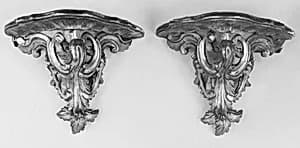 Pair of wall brackets by Unknown Artist