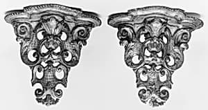 Pair of wall brackets by Unknown Artist