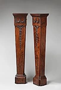 Pair of wall pedestals by Unknown Artist