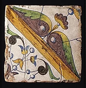 Panel of tiles by Masséot Abaquesne