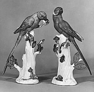 Parakeet (one of a pair) by Meissen Manufactory|Johann Joachim Kändler