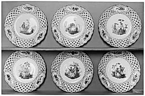 Plate (one of six) by Meissen Manufactory