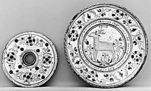 Plate or platter with drainer by Unknown Artist