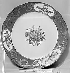 Plate (part of a service) by Sèvres Manufactory|Jacques-François-Louis de Laroche|Pierre-Jean-Baptiste Vandé